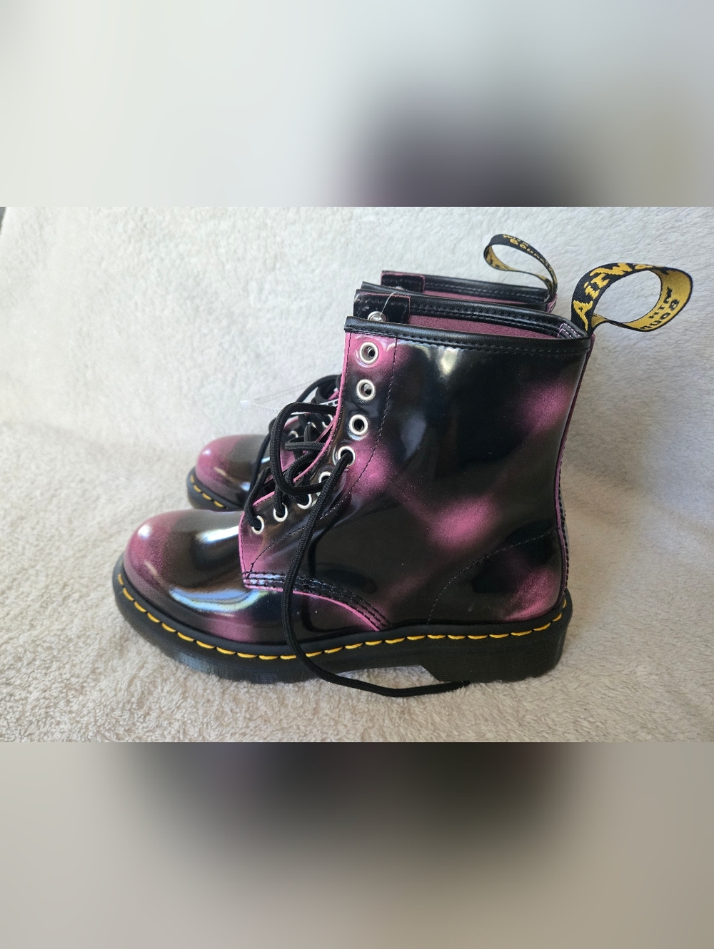 NEW Dr. Martens 1460 Pink Distressed Arcadia Rub-Off Leather Boots. M7 W8